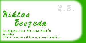 miklos beszeda business card