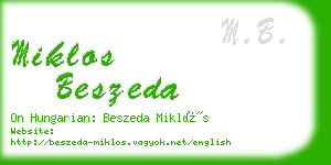 miklos beszeda business card